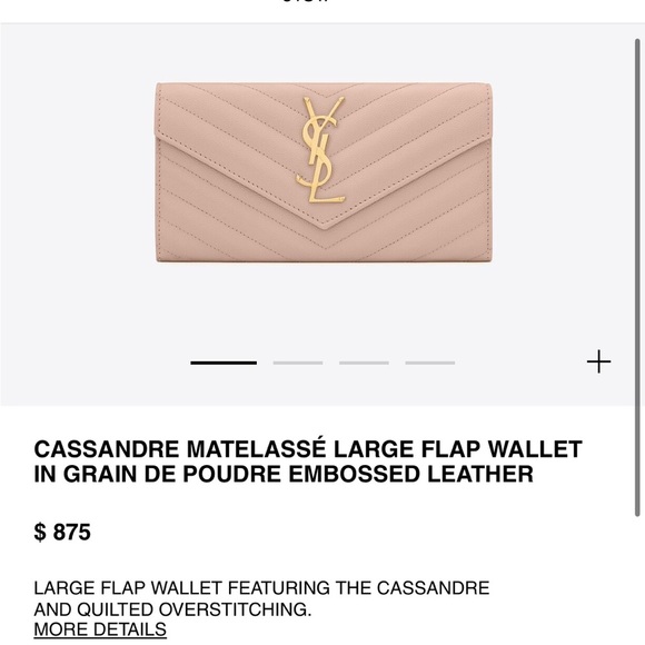 Saint Laurent Monogram Cassandre envelope wallet blush pink - Picture 15 of 16